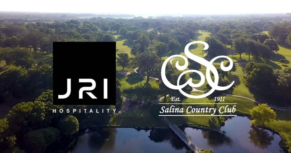 JRI Hospitality and Salina Country Club logos over golf course